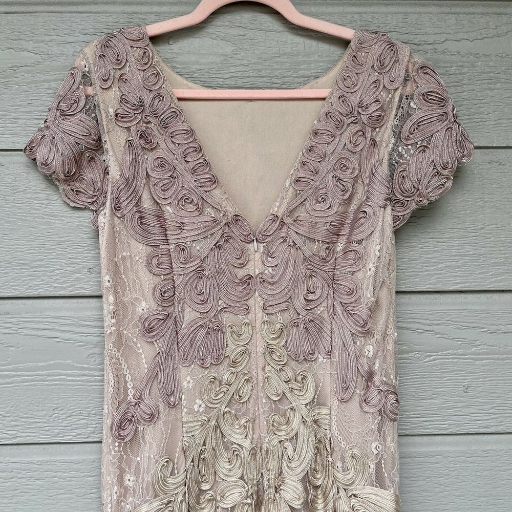 Js Collections Pink Mauve Soutache Round Neck Mid… - image 7